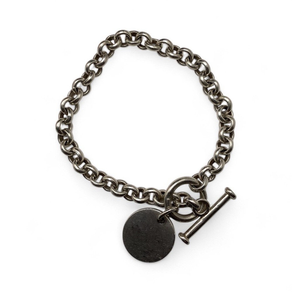 Silpada Sterling Silver Rolo link toggle bracelet with engravable charm - Picture 8 of 8